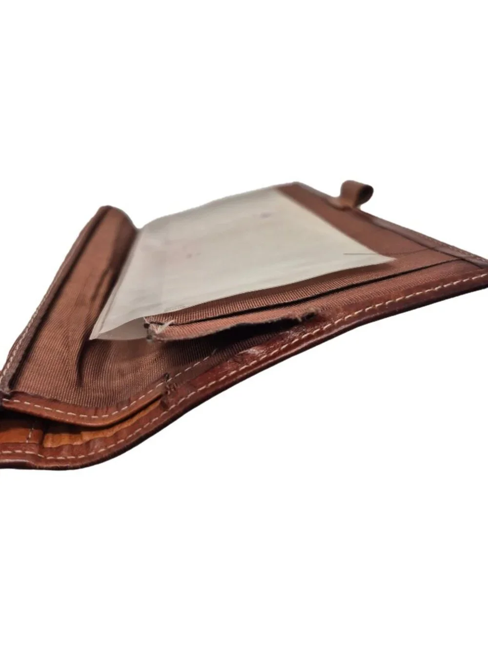 Vintage Dooney & Bourke Wallet Leather Taupe Tan & Brown Coin Holder Card Slots